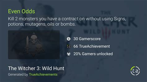 witcher 3 even odds achievement.